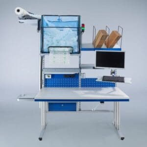 Complete packaging work station with Airwave 2 machine